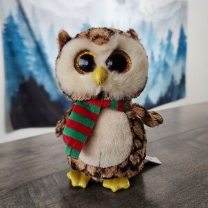Ty Wise the Owl Winter Plush Beanie Boo 2015